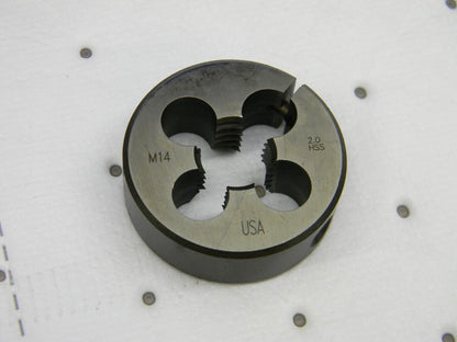 CLE-LINE M14x2.00 Metric Coarse HSS Round Adjustable Die C65880