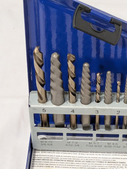 Irwin Spiral Flute Screw Extractor & Drill: 10 Pc 11119