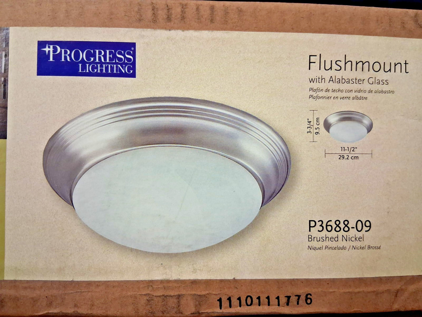 Progress Lighting One-Light 11-1/2" Close to Ceiling Light P3688-09