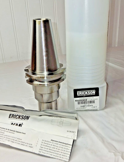Erickson Hydraulic Tool Chuck CAT40 1/2" HoleThrough Coolant 1605103