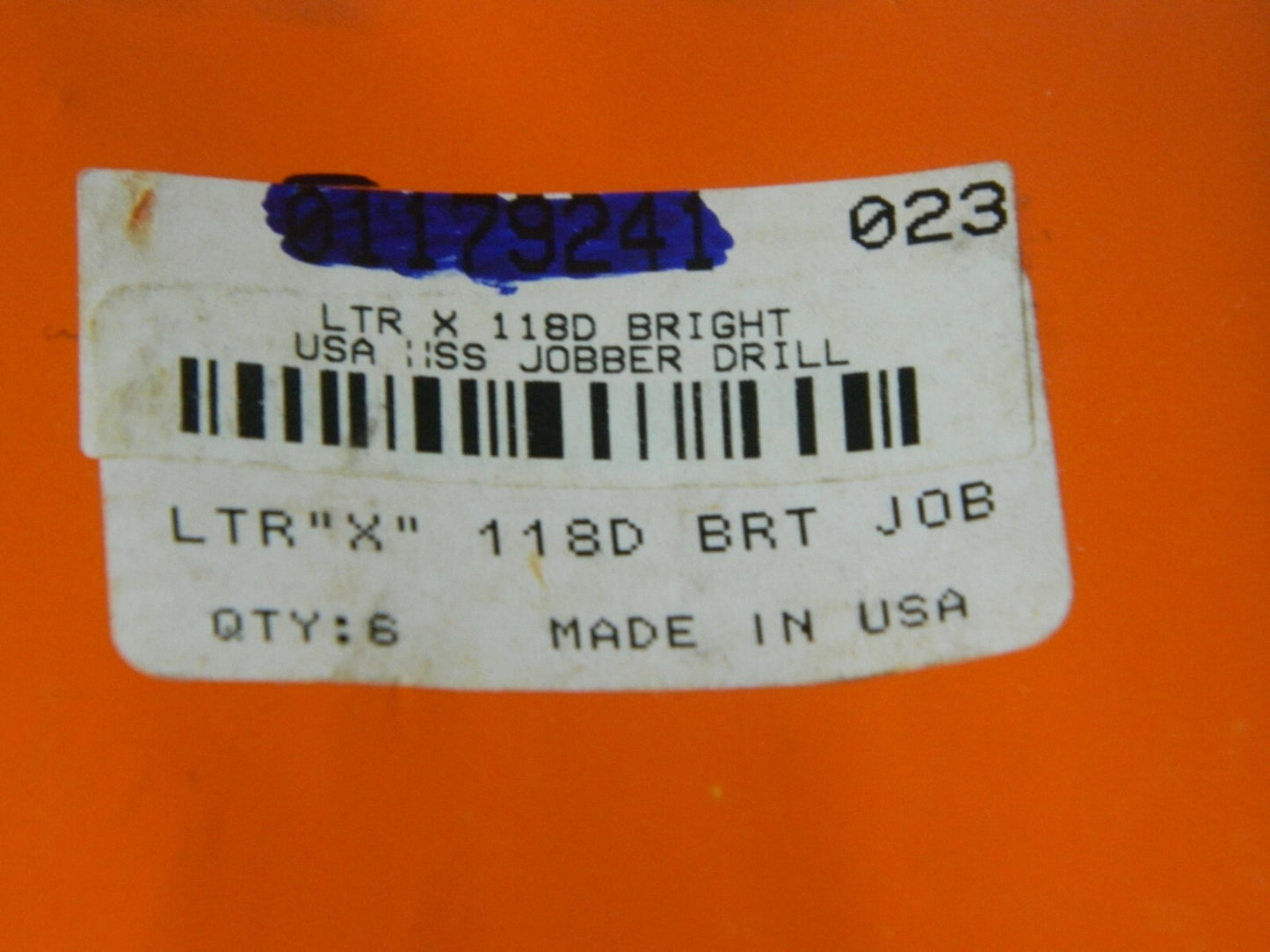 Hertel Jobber Drill Letter X 118º Point Angle Bright Finish HSS Qty 12 84578087