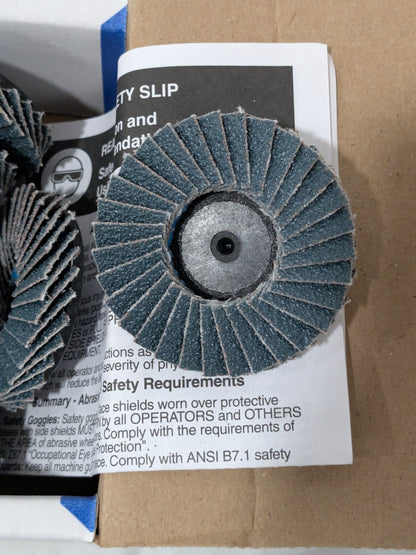 Norton Flap Disc: 2" Dia, 60 Grit, Zirconia Alumina, Flat Qty 10 77696090167