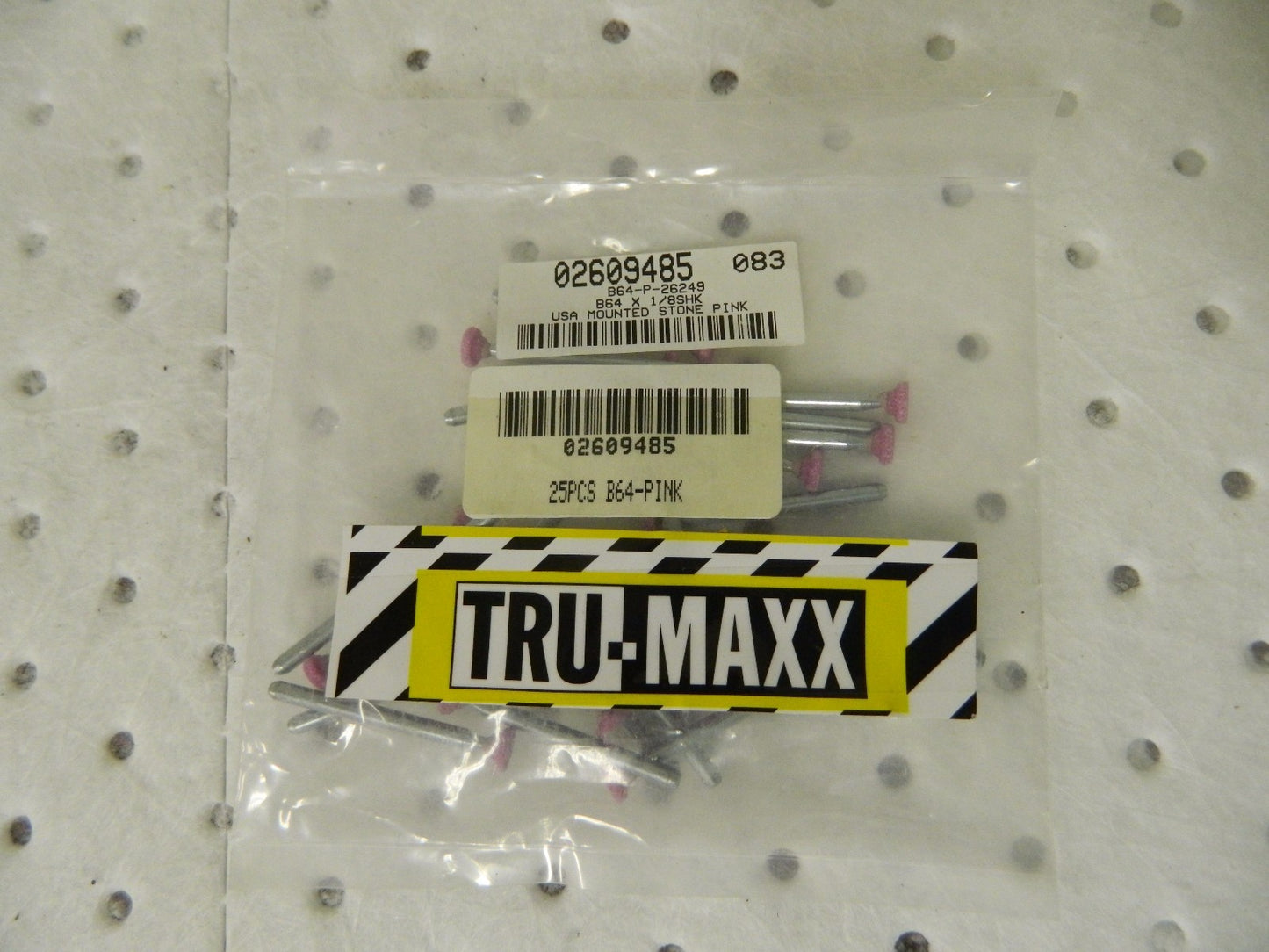 Tru-Maxx Aluminum Oxide Mounted Point 1/4 x 1/16" Diam x Thick B64 25Pk 89678403