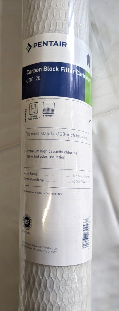 PENTAIR Carbon Block Filter Cartridge CBC-20  155309-43
