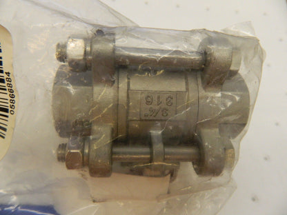 Midwest Control SV3P-75 Ball Valve 1000 Psi CWP 3/4" FPT 316SS