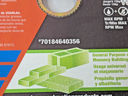 Norton Clipper Classic Segmented Blade 16" x .125" x 1"/20 mm 70184640356