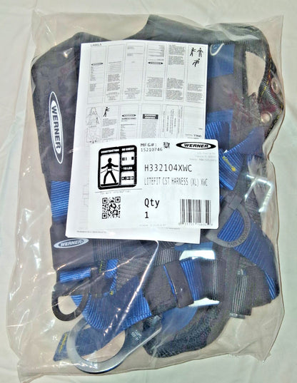 Werner Litefit XL Full-Body Fall Protection Harness H332104XWC