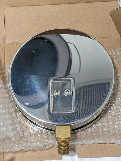 Pressure Gauge 4-1/2" Dial, 30 psi, 1/4" Thread, NPT, Lower Mount Qty