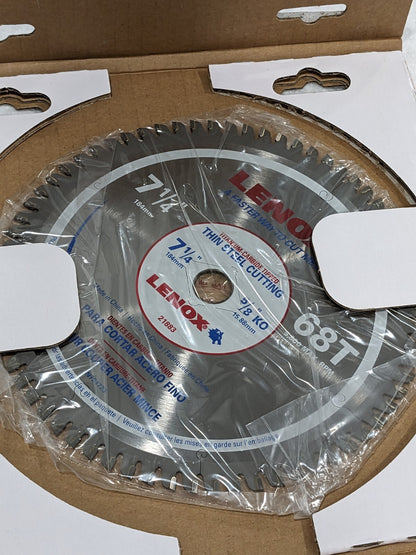 LENOX Wet &amp; Dry Cut Saw Blade 7-1/4" Dia, 5/8" Arbor Hole, 68T 218