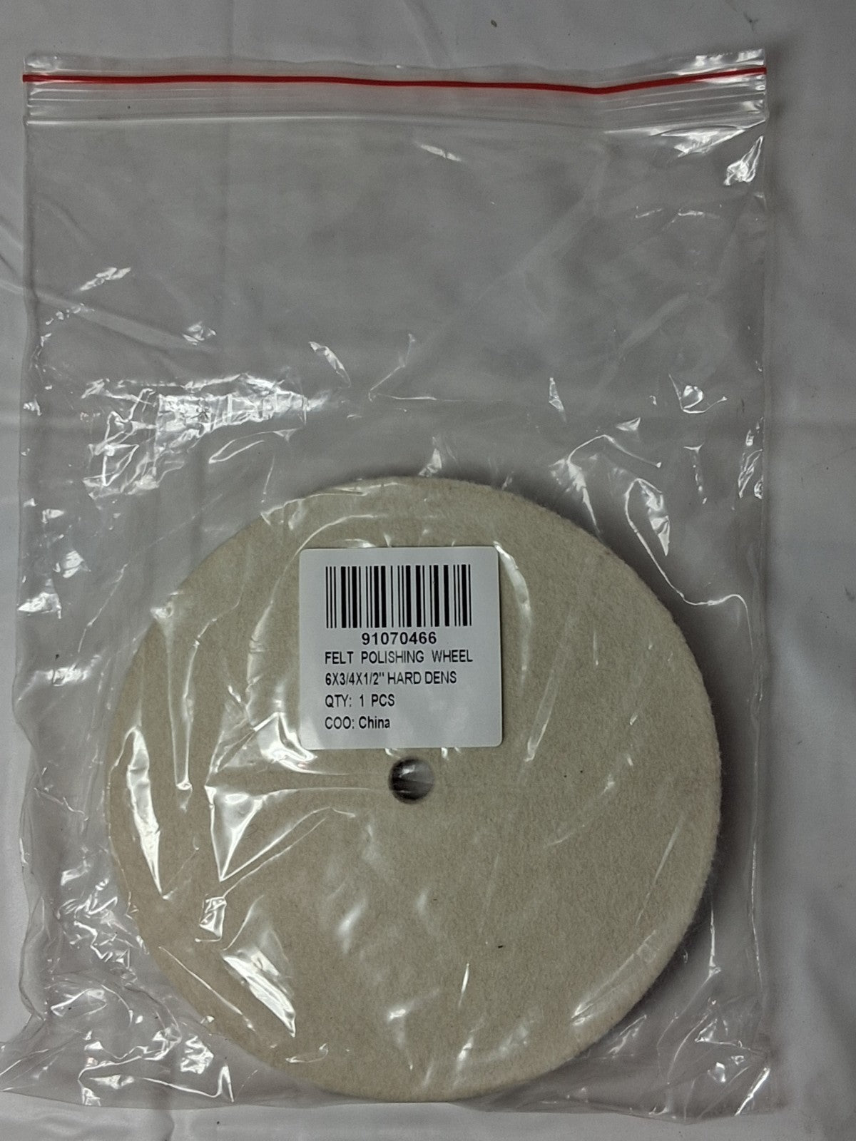Unmounted Polishing Buffing Wheel 6" Dia 3/4"T 1/2" 91070466