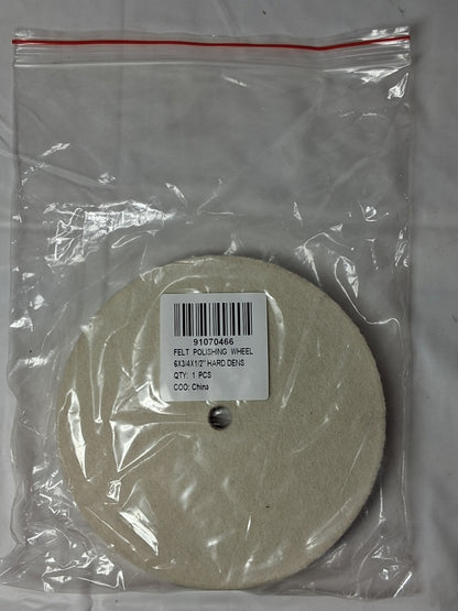 Unmounted Polishing Buffing Wheel 6" Dia 3/4"T 1/2" 91070466