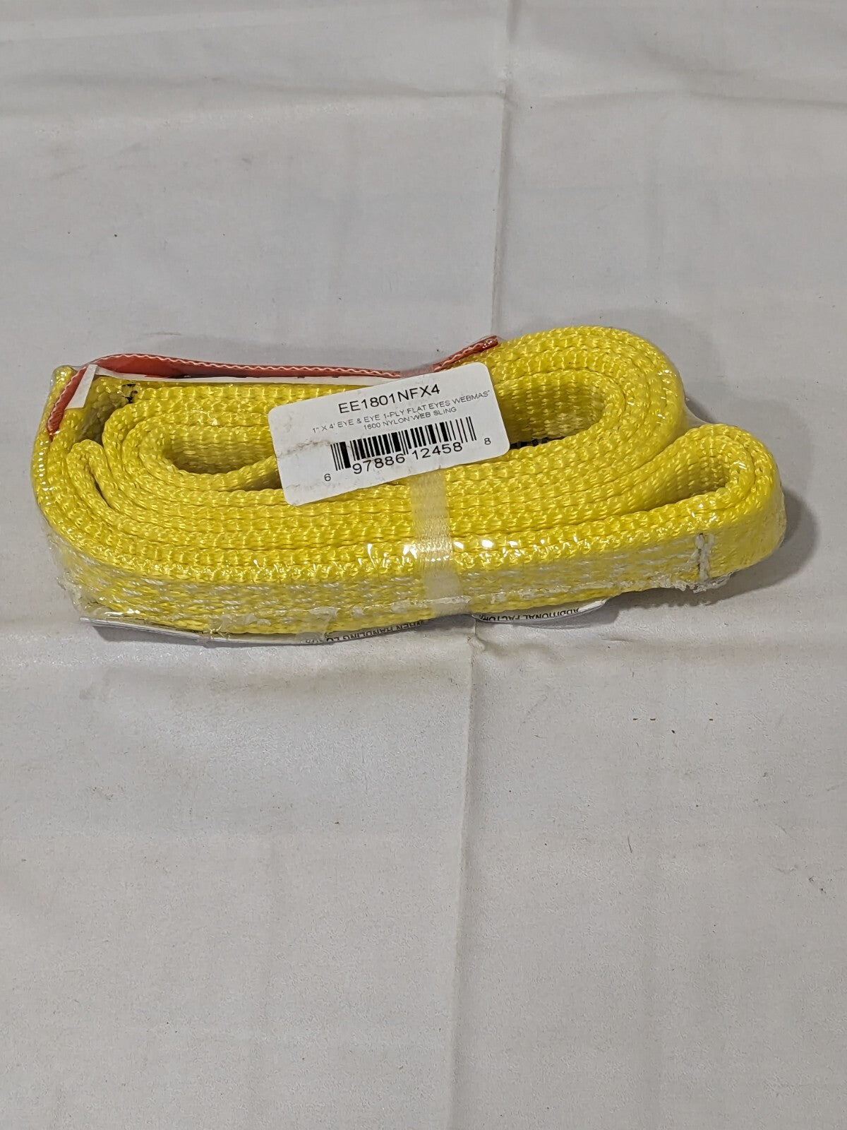 LIFT-ALL Flat Eye & Eye, Type 3 Web Sling: 4' Long, 1" Wide EE1801NFX4