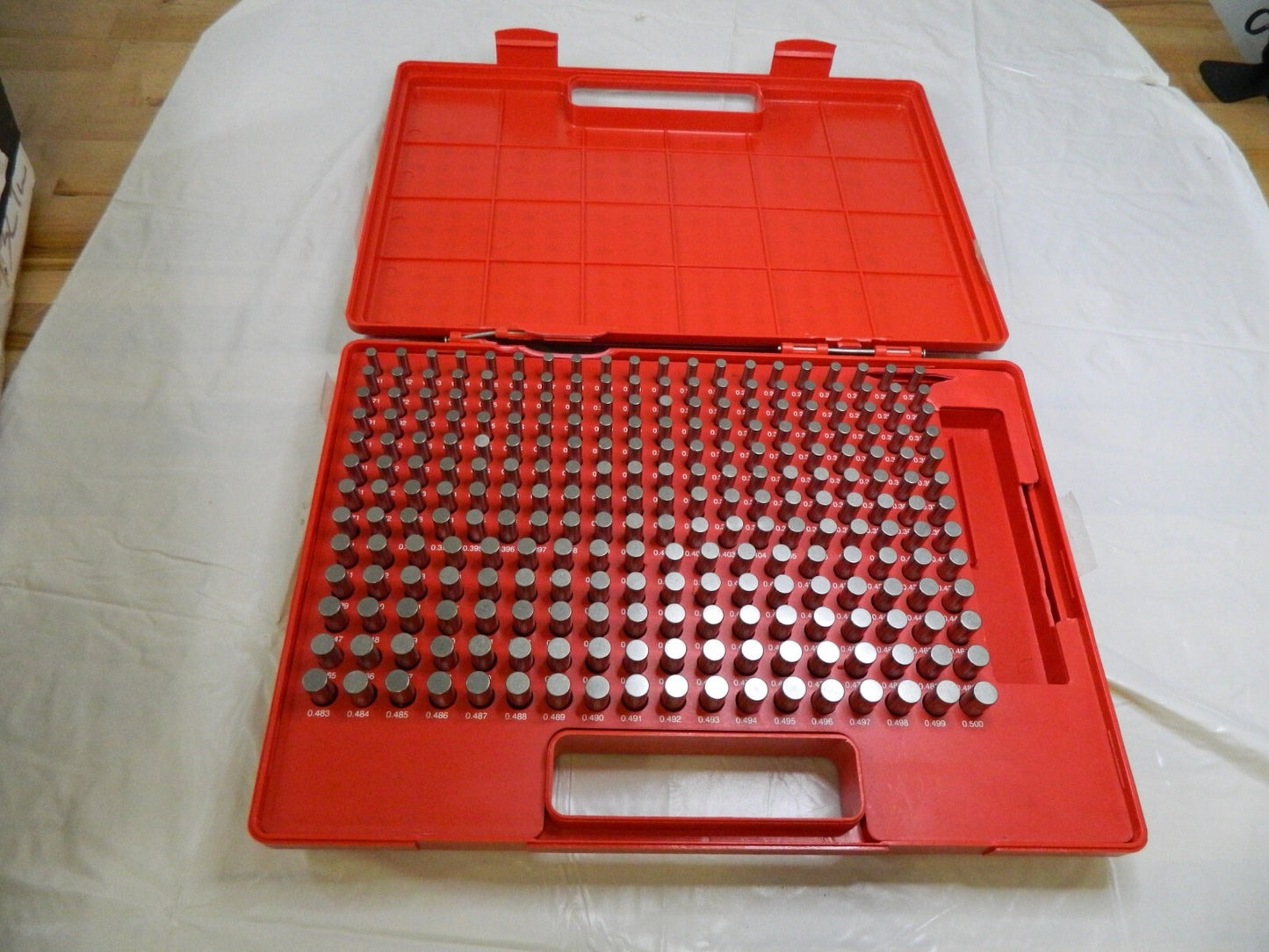 Class ZZ Plug Gage Set: 0.251 to 0.5" Range, 250 Pc 616-81216 DAMAGED CASE