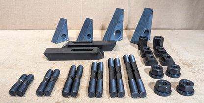 Gibraltar 28pc 8" Serrated Clamp Set for 7/8" T-Slot  3/4-10 Thread  3"-8" Studs