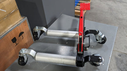 SUNEX TOOLS Wheel Dolly 1500-lb Hydraulic Safety locking Casters W/ Foot Pedal