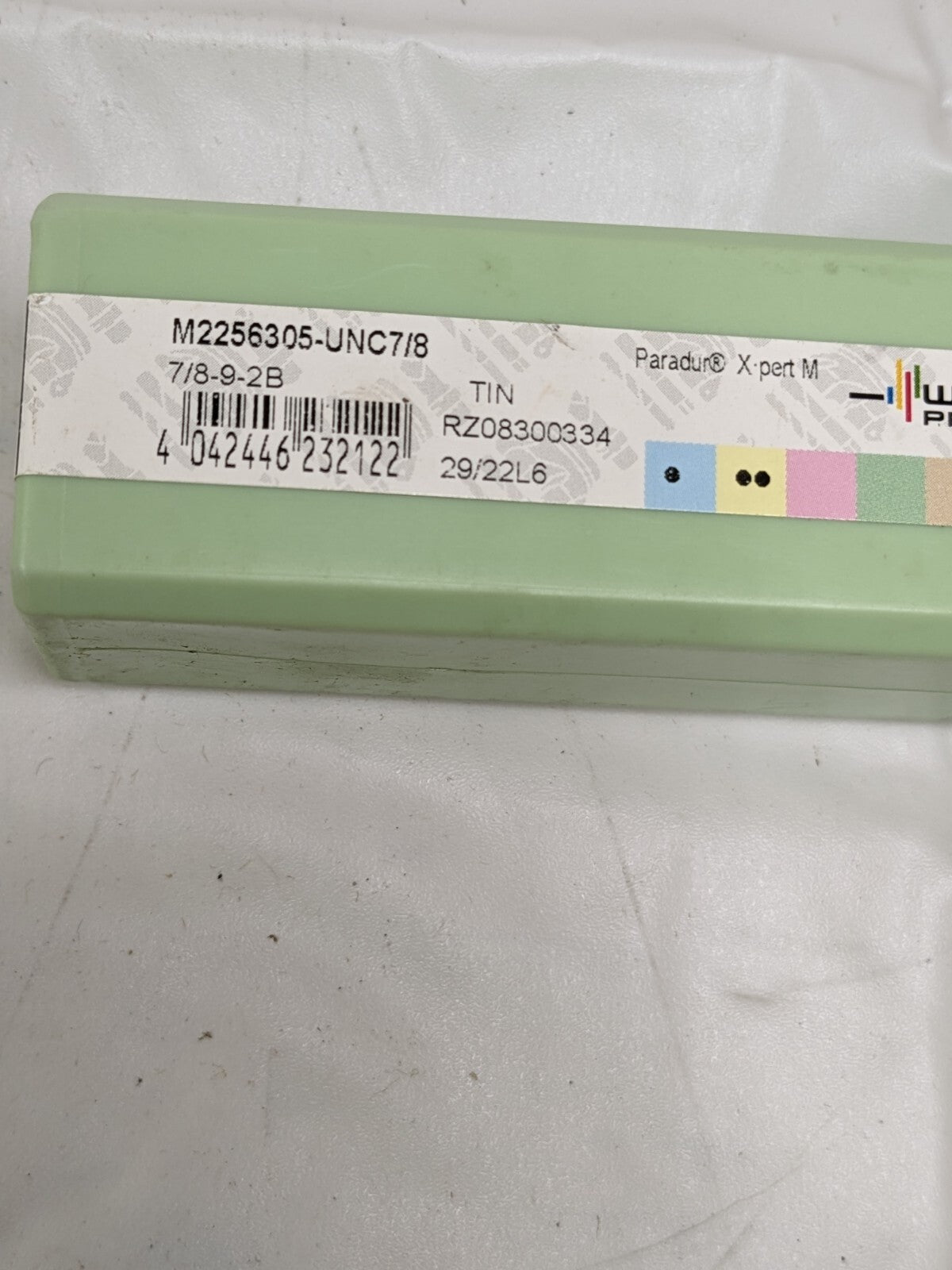 Walter Spiral Flute Tap: 7/8-9 UNC, 4 Flutes, Class 2B, Series M2256305 6149977