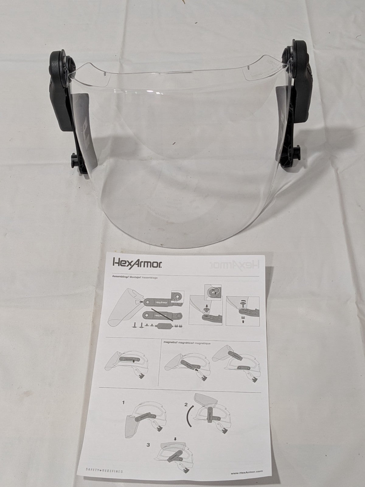 HexArmor Hard Hat Faceshield: Polycarbonate, 10" High, 11" Wide 17-120