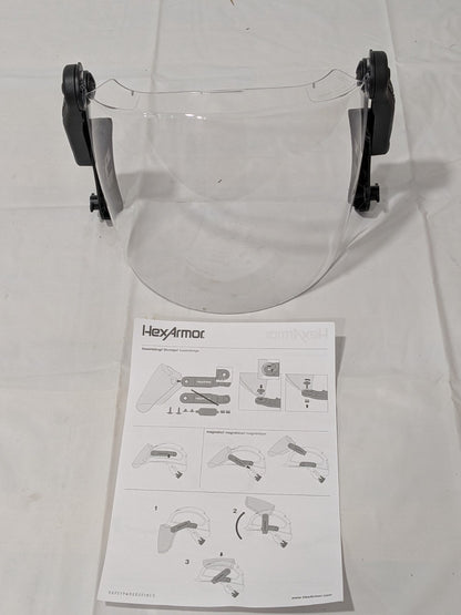 HexArmor Hard Hat Faceshield: Polycarbonate, 10" High, 11" Wide 17-120