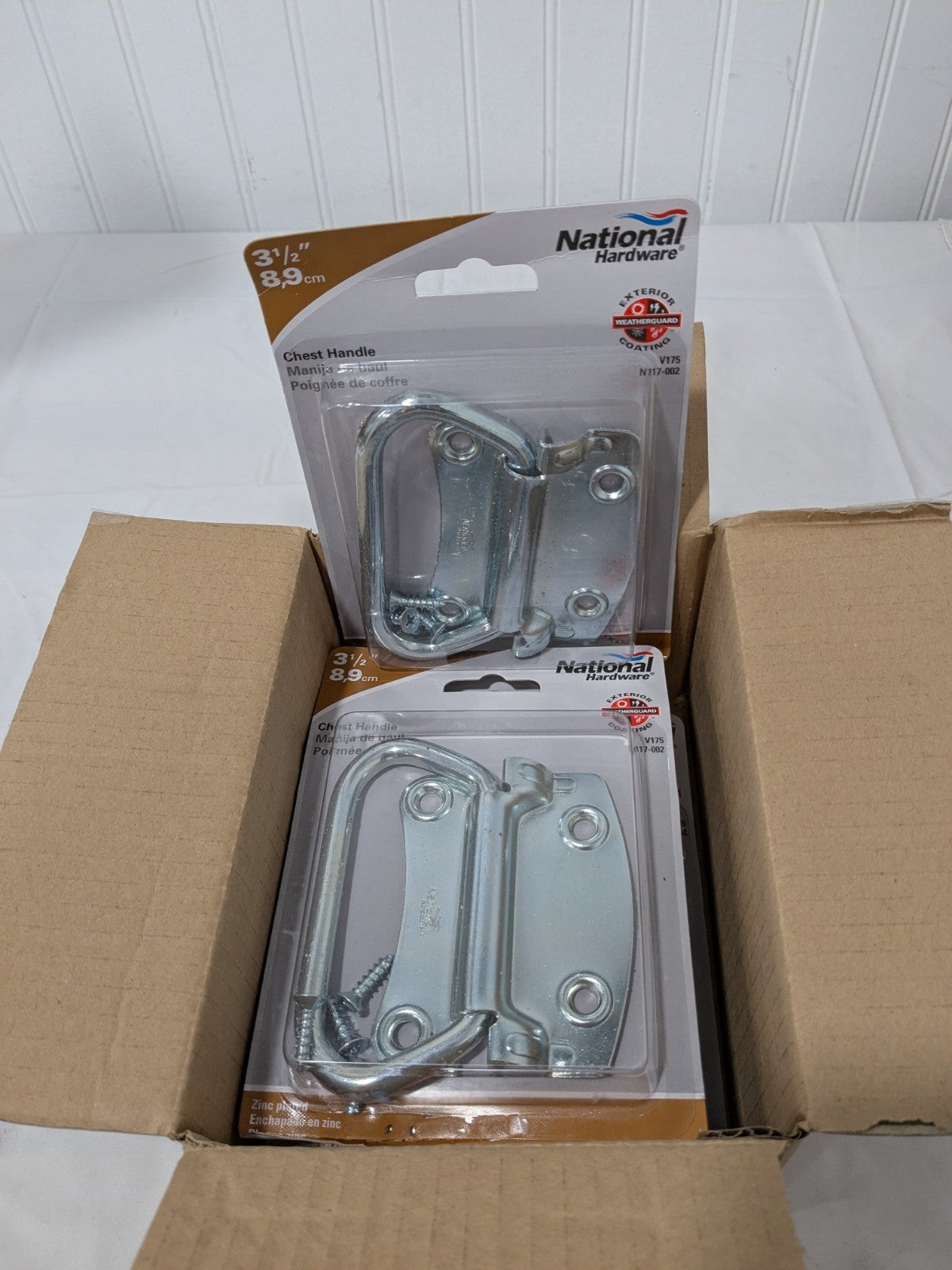 National Steel Chest Handle 3-1/2", 2-39/50" H, 2-3/4" Bail ID Qt