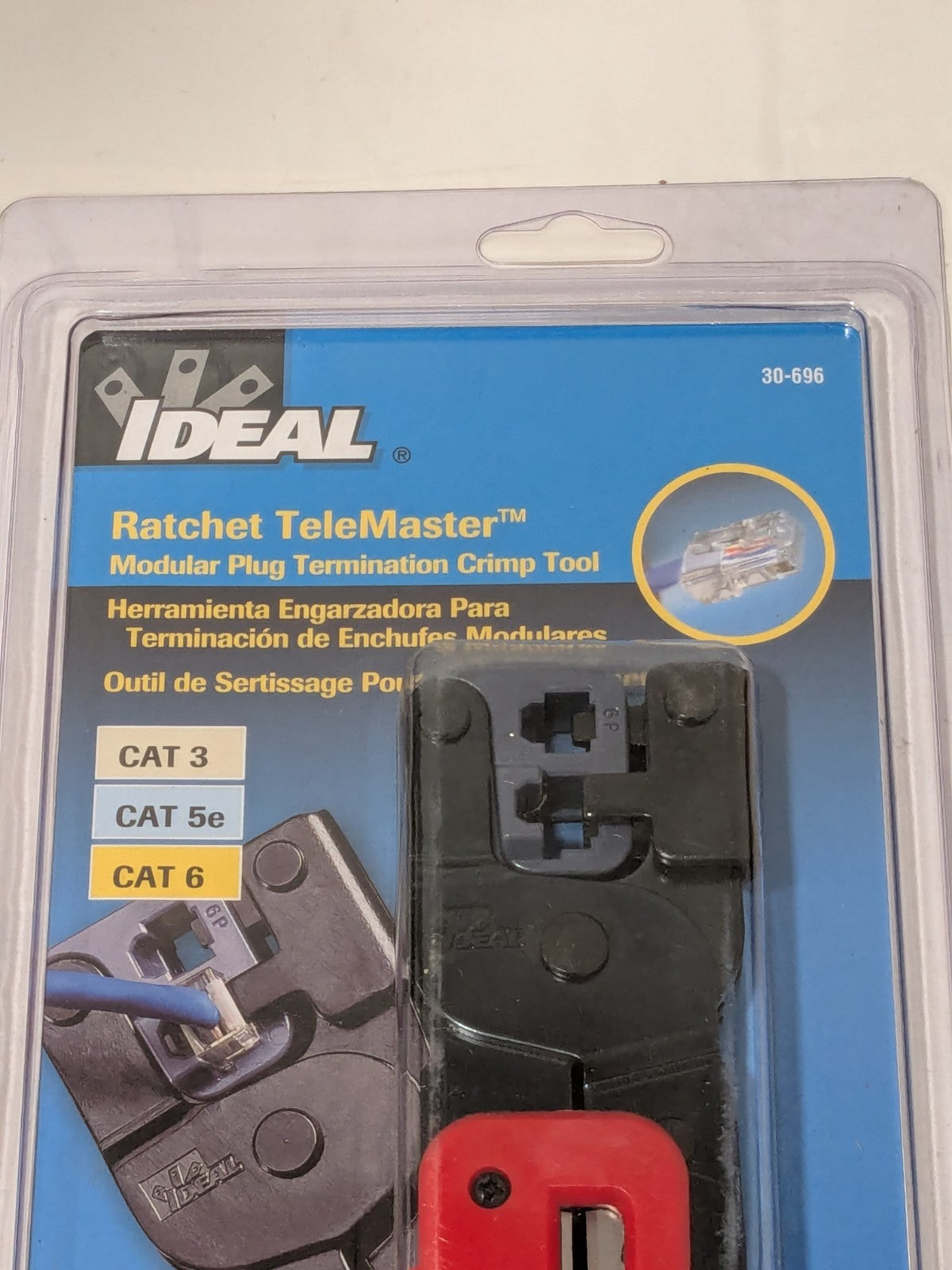 Ideal Ratchet TeleMaster Modular Plug Termination Crimp Tool Cat 3,5e&6 30-696