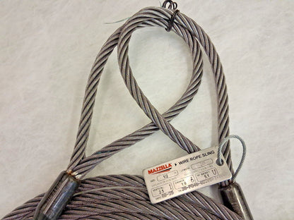 Mazzella Eye Wire Rope Sling Steel Core Wire Rope 12" x 20Ft 0500X020