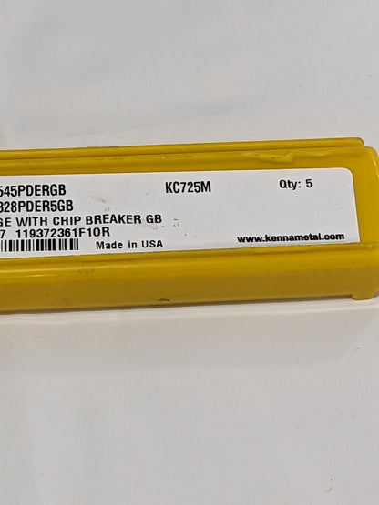 KENNAMETAL  Solid Carbide Milling Insert: ADKT1545PDERGB KC725M Qty 5 1156247