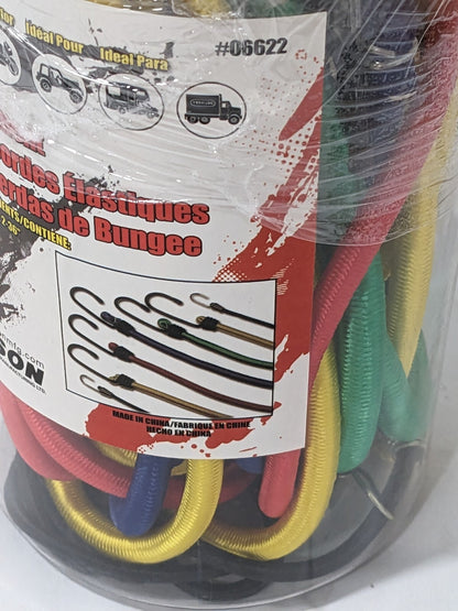 Erickson 25 Pk Bungee Cord Tie Down: S Hook, Non-Load Rated 06622