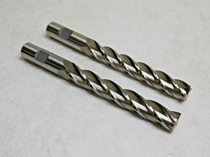 Interstate Square End Mills HSS 5/8" Diam x 6-1/8" OAL 4FL Qty 2 10856201