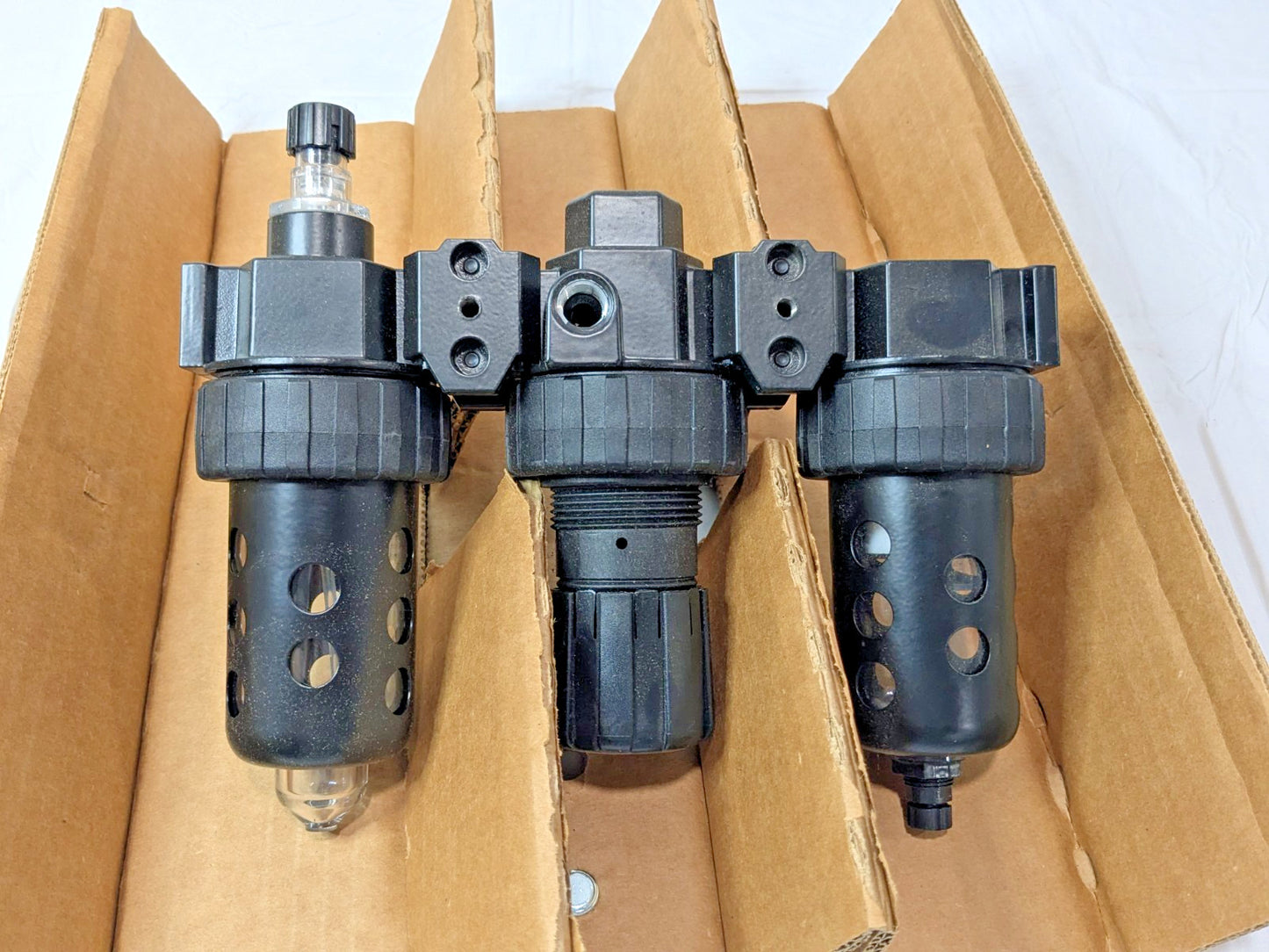 PARKER 3 Piece Combo Filter Regulator Lubricator 1/4" 125 PSI 06B12A13A2BC