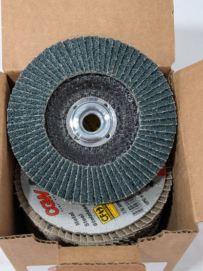 CGW Flap Disc: 4-1/2" Dia, Zirconia Alumina, Type 27 Box of 10 42312