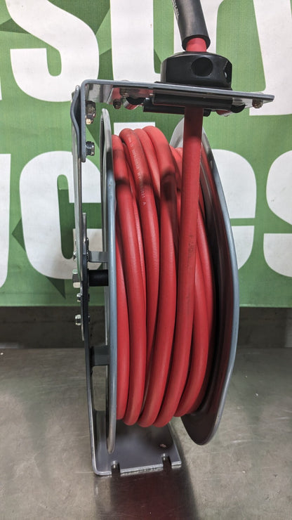 PRO-SOURCE Hose Reel with Hose 3/8" ID x 50' Spring Retract 300 psi Damaged