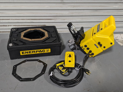 Enerpac Electric Hydraulic Pump 3-Way 2-Pos Valve 10000 PSI 115v PUJ1201B Damage