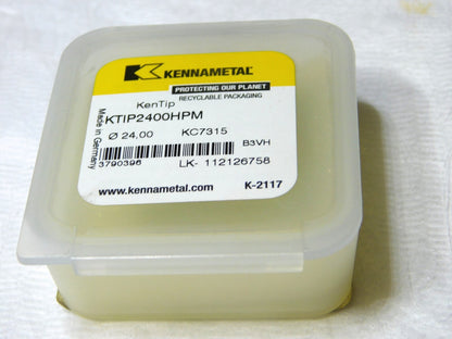 Series KenTIP, 24mm Diam Grade KC7315 140° Replaceable Drill Tip  3790396