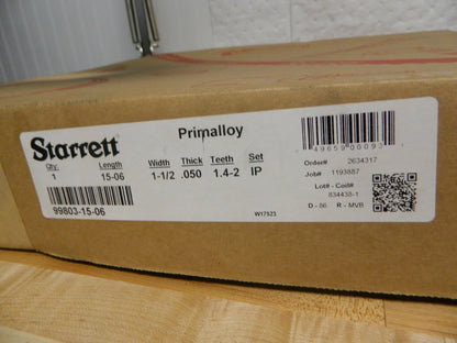 Starrett Welded Band Saw Blade 1.4 to 2.0 TPI, 15' 6" x 1-1/2" x