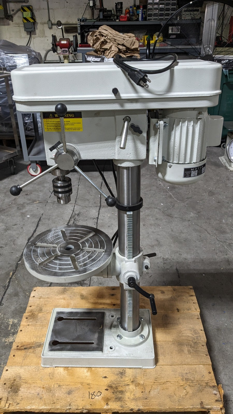 ENCO Floor Drill Press 12.9" Swing 3/4 hp Step Pulley Drive 115V 16 Speed ZJ4116
