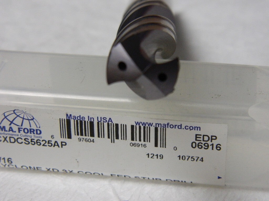 M.A Ford Cyclone Xd 3X Coolant Fed Double Margin Drill, 9/16