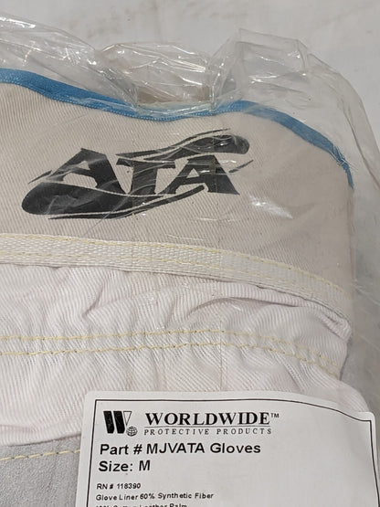 Worldwide Split Cowhide Leather Glove Qty 6 Pairs Sz Medium MJVATA