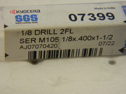 SGS 1/8", 130° qty 9 Drill Point Regular Spiral Circuit Board Drill Bit 07399