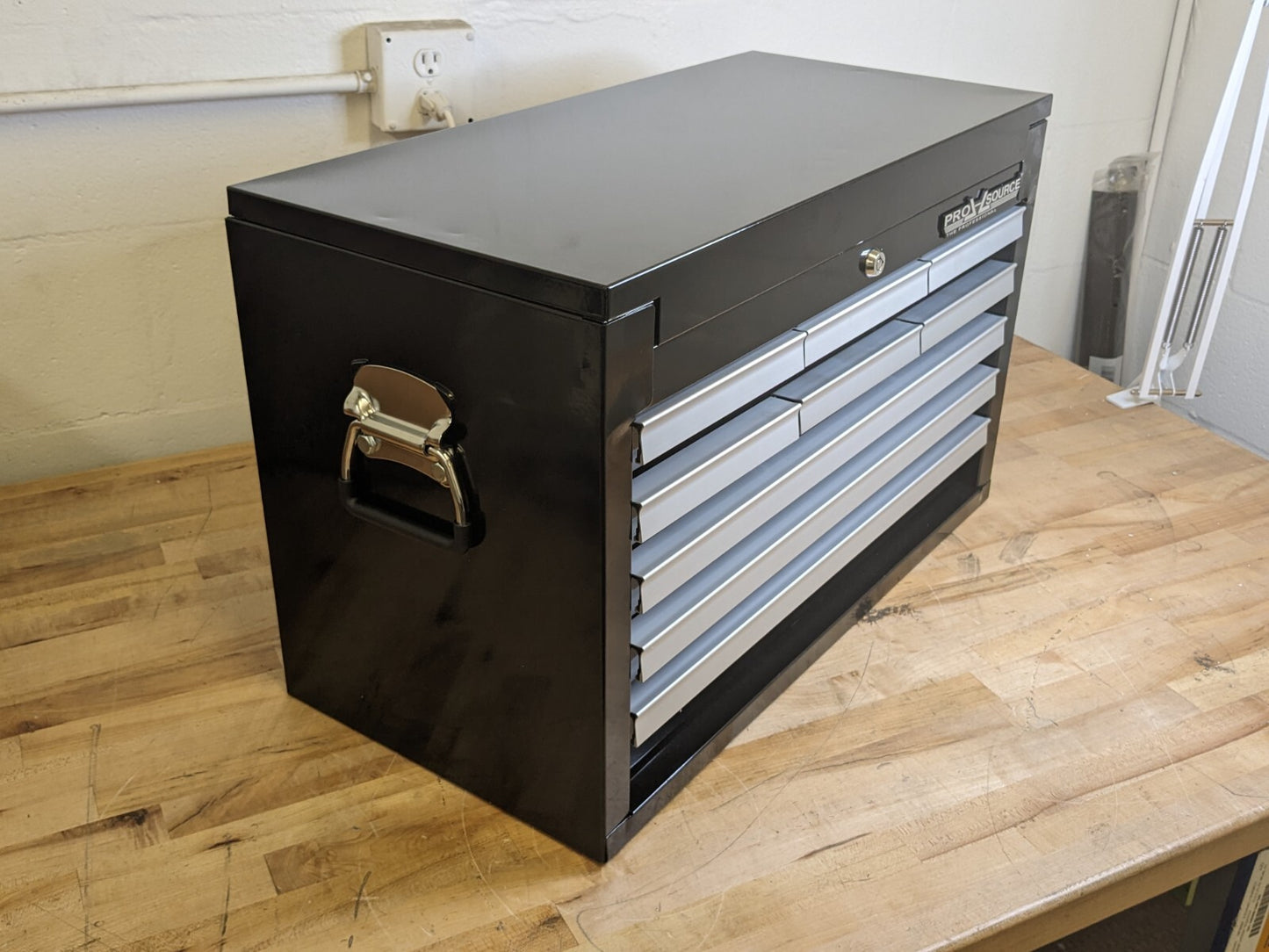 Pro Source Top Chest Tool Box 9 Drawer 26 x 18 x 16 Steel Black