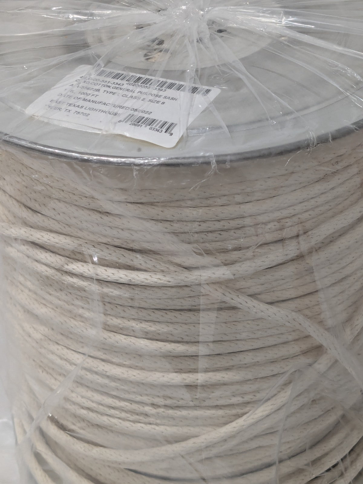 AbilityOne Twine: Sash Cord: Cotton; Color: Natural; Length: 1000' 4020005513343