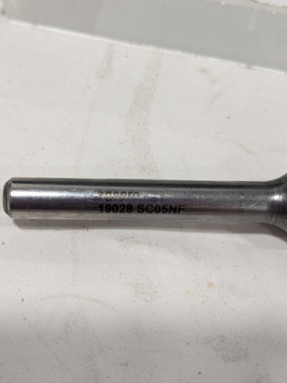 SGS PRO Abrasive Bur: SC-5NF, 1/2" Cut Dia, Ball Nose Cylinder 19028