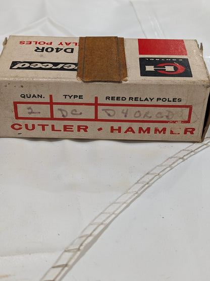 Cutler-Hammer Reed Relay DC Coil Pole 24-28VDC Qty 2 D40RCD
