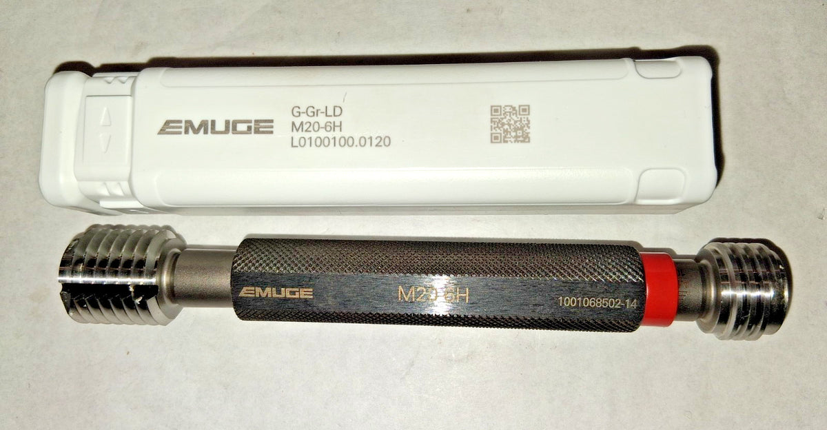 Emuge Thread Plug Gage M20x2.5 Class 6H Double End Go/No Go L0100100.0120