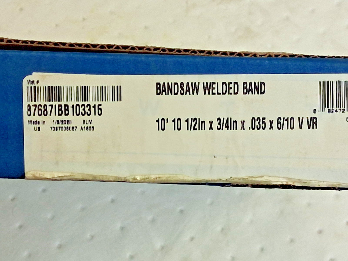Irwin Blades Welded Bandsaw Blades 10ft 10-1/3" L x 3/4" W 87687IBB103