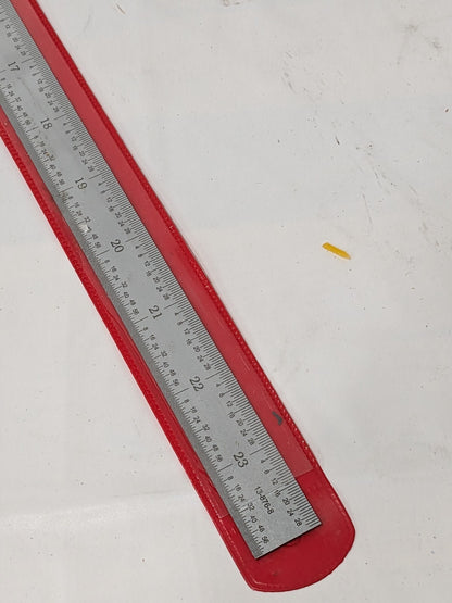 SPI Steel Rule: 24" OAL, 4R Graduation, Flexible, 3/4" OAW 13-876-8