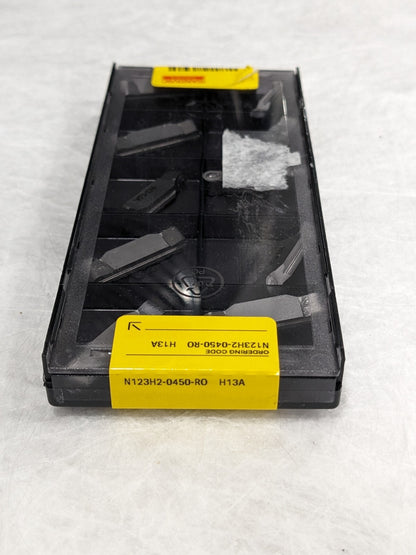 Sandvik Grooving Insert: N1230450 H13A, Solid Carbide Qty 10 5736584