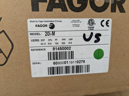 Fagor Digital Readout 2-Axis DRO Milling System 12" x 30" Travel 20i-M Display
