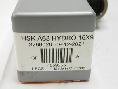 ISCAR Hydraulic Tool Chuck: HSK63A, Taper Shank, 16 mm Hole 4559355 USED