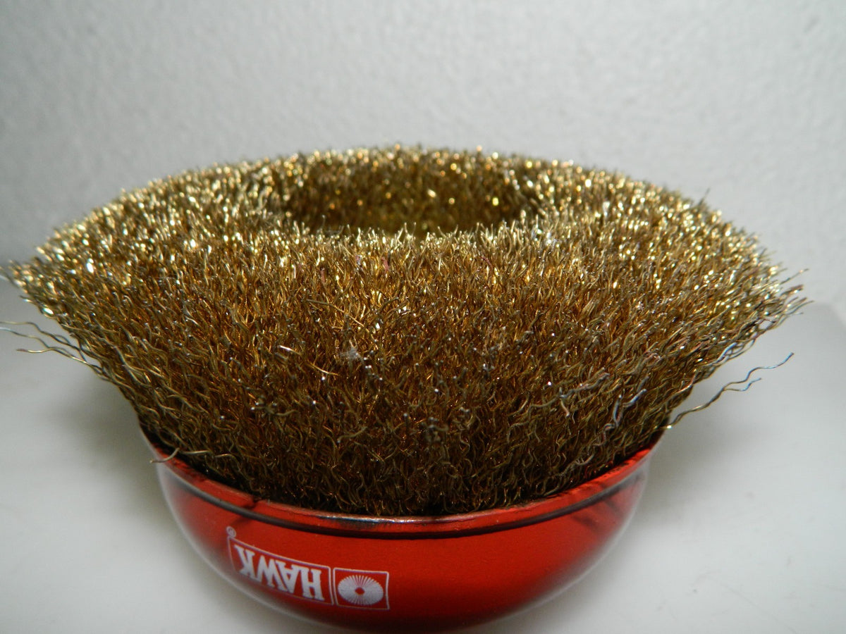 Hawk Crimped Steel Wire Cup Brush 5" Diam x M16x2 Hole Size  04186342