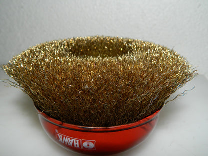 Hawk Crimped Steel Wire Cup Brush 5" Diam x M16x2 Hole Size  04186342